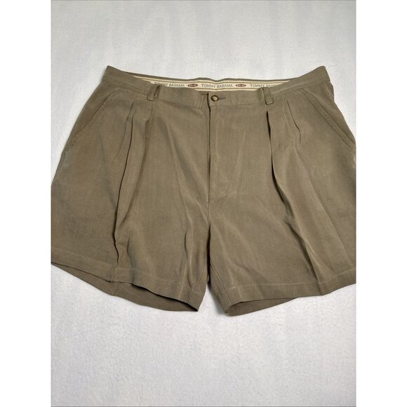 Tommy Bahama Shorts Mens 40 Tan Relax 100% Silk Beach Golf Pleated Casual - Picture 2 of 7